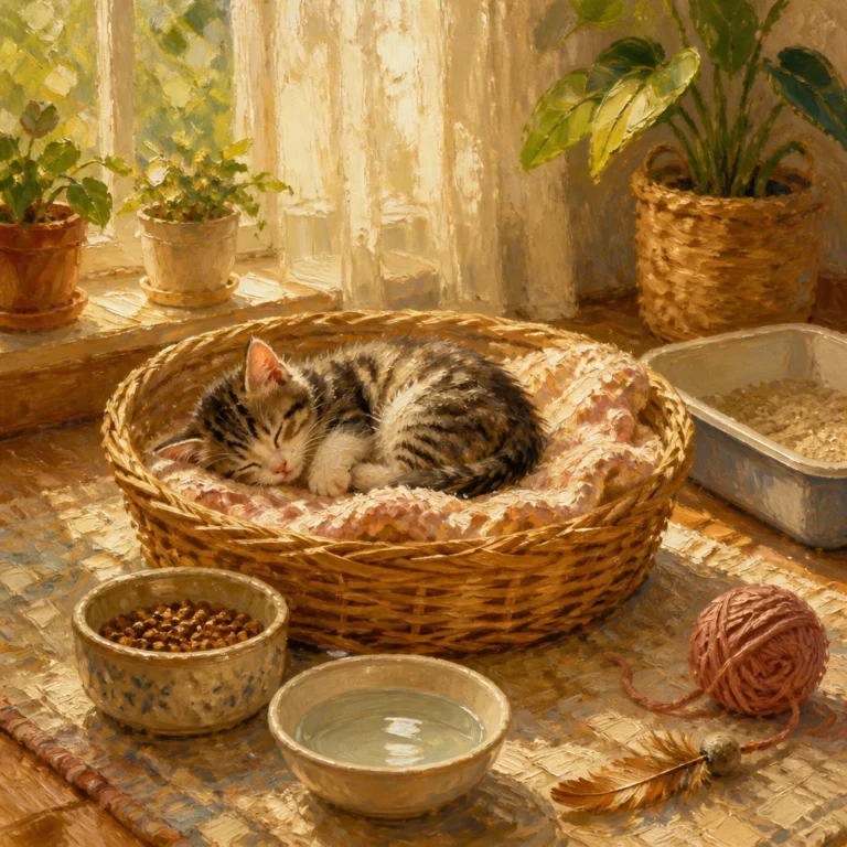 Котёнку 2 месяца: режим дня и питание