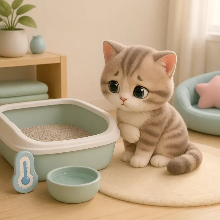 Котёнок не ходит в туалет: что проверить