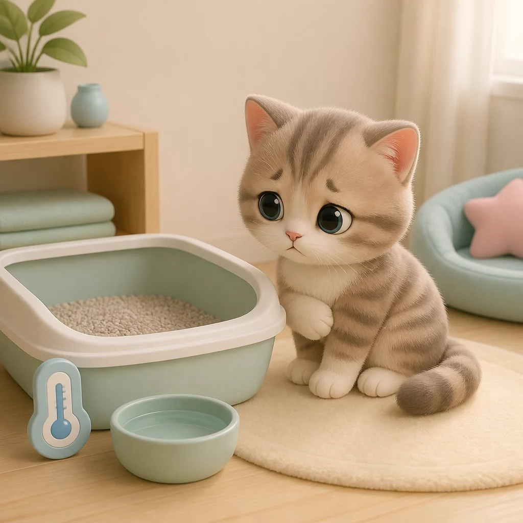 Котёнок не ходит в туалет: что проверить